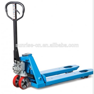 cheap 2000kgs cheap factory scale pallet truck with weighing